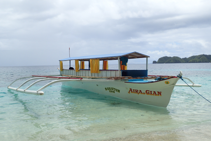 A private boat for Bucas Grande island hopping tour
